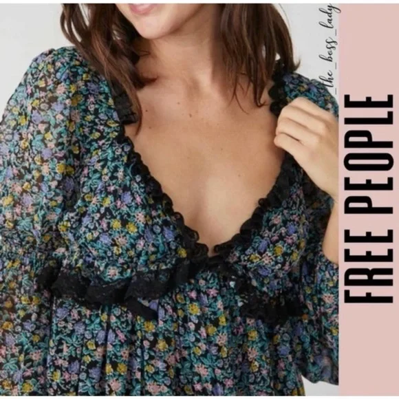 New Free People Pennie Mini Dress size L - Picture 7 of 17